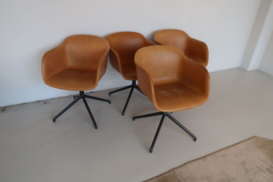 4 stk. mødestole MUUTO Fiber Chair Swivel