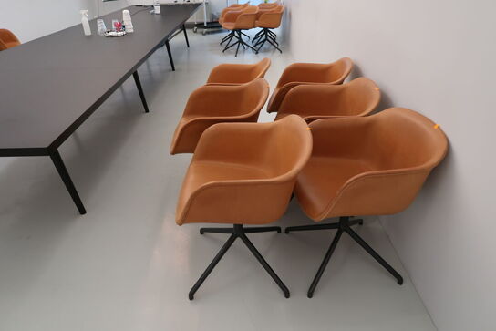6 stk. mødestole MUUTO Fiber Chair Swivel