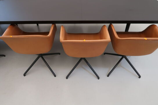 6 stk. mødestole MUUTO Fiber Chair Swivel