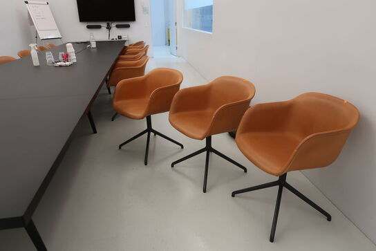 6 stk. mødestole MUUTO Fiber Chair Swivel