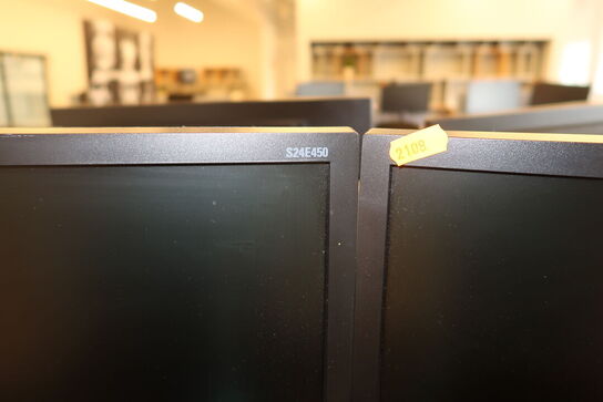 2 stk. computerskærme SAMSUNG S24E450, dockingstation LENOVO ThinkPad, tastatur, mus