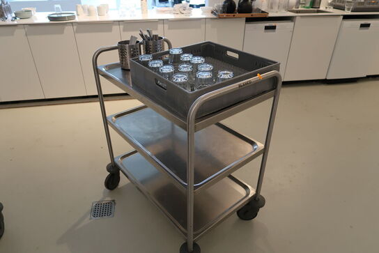 2 stk. rustfri opbevaringsvogne