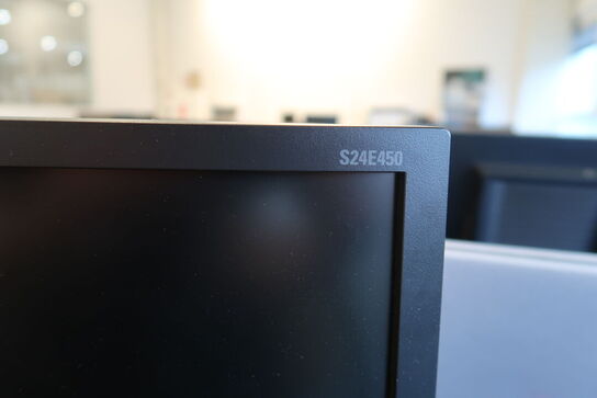 2 stk. computerskærme SAMSUNG S24E450, dockingstation LENOVO Thinkpad, tastatur, mus