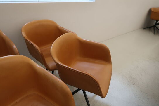 6 stk. mødestole MUUTO Fiber Chair Swivel