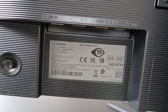 2 stk. computerskærme SAMSUNG F24T452FQR, dockingstation DELL, tastatur