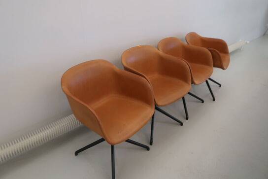 4 stk. mødestole MUUTO Fiber Chair Swivel