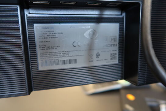 2 stk. computerskærme SAMSUNG 24T450FQR, dockingstation LENOVO ThinkPad, tastatur, mus