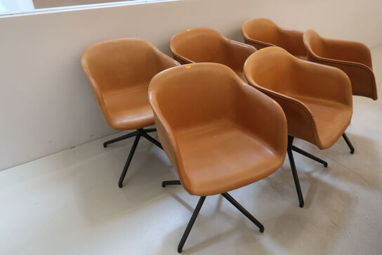 6 stk. mødestole MUUTO Fiber Chair Swivel