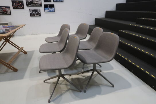 6 stk. mødestole MUUTO Fiber Swivel