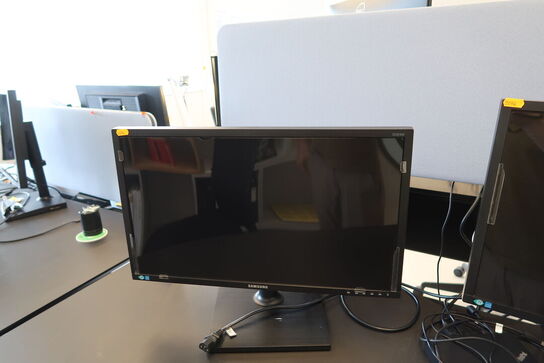 2 stk. computerskærme SAMSUNG S24E450, dockingstation LENOVO ThinkPad