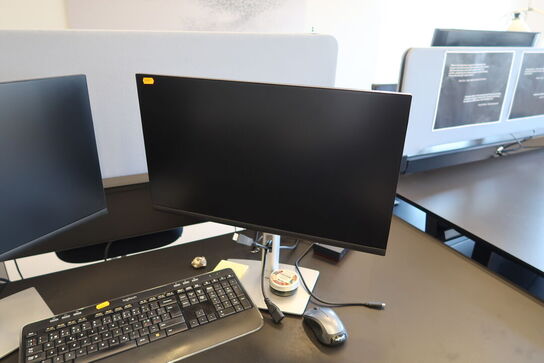 2 stk. computerskærme DELL P2422HE, dockingstation LENOVO Thinkpad, tastatur, mus