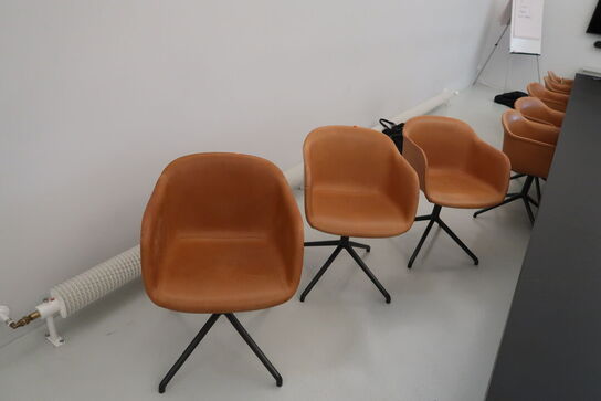 6 stk. mødestole MUUTO Fiber Chair Swivel