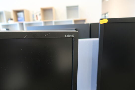 2 stk. computerskærme SAMSUNG S24C, dockingstation LENOVO ThinkPad, tastatur