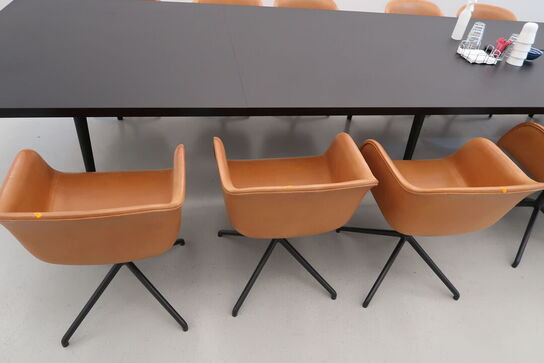 6 stk. mødestole MUUTO Fiber Chair Swivel