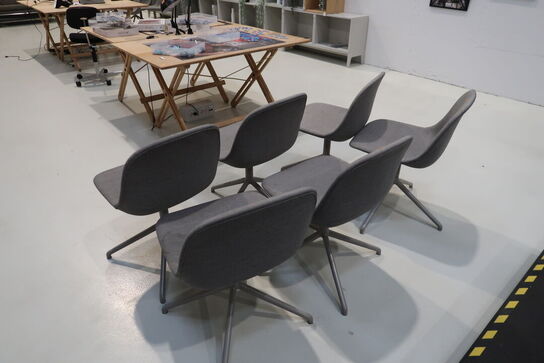 6 stk. mødestole MUUTO Fiber Swivel