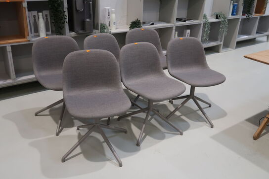 6 stk. mødestole MUUTO Fiber Swivel