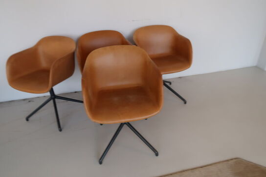 4 stk. mødestole MUUTO Fiber Chair Swivel