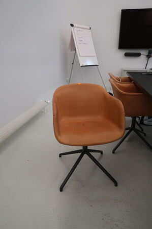 6 stk. mødestole MUUTO Fiber Chair Swivel