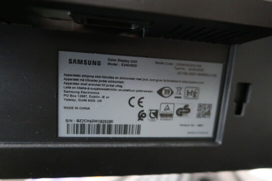 2 stk. computerskærme SAMSUNG S24E450D, dockingstation LENOVO ThinkPad Thunderbolt 3 Dock Gen 2, tastatur og mus