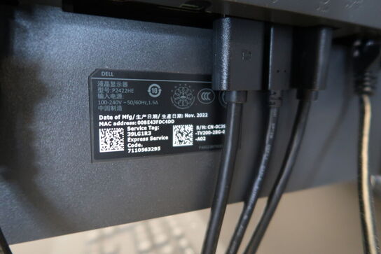 2 stk. computerskærme DELL P2422H, tastatur, mus