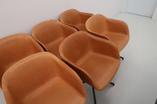 6 stk. mødestole MUUTO Fiber Chair Swivel