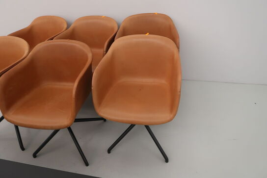 6 stk. mødestole MUUTO Fiber Chair Swivel