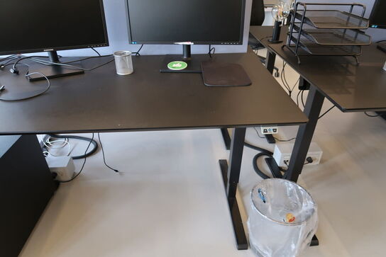 El. hæve/sænke skrivebord uden indhold med skuffemodul