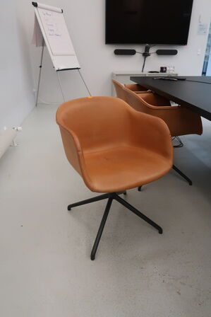6 stk. mødestole MUUTO Fiber Chair Swivel