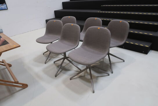 6 stk. mødestole MUUTO Fiber Swivel