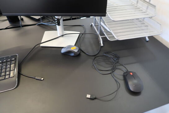 2 stk. computerskærme DELL P2422H med tastatur og mus