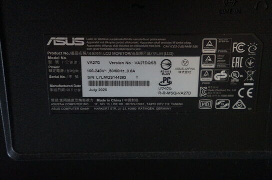 3 stk. PC skærme ASUS
