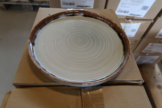 25 stk. Dudson Harvest flad tallerken uden fane, grå, ø21 cm