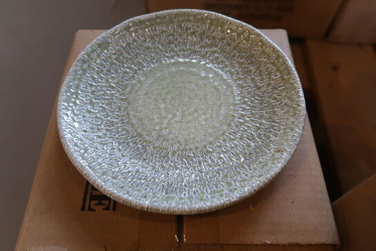 43 stk. Dudson Harvest Grain flad tallerken uden fane, grøn, ø16,4 cm