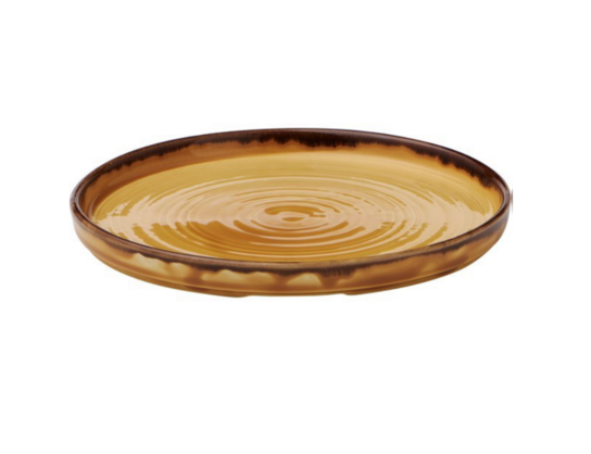 15 stk. Dudson Harvest flad tallerken uden fane, sennepsgul, ø21 cm