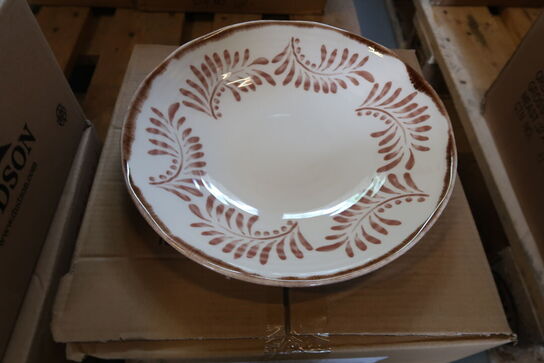 16 stk. Dudson Harvest Mediterranean skål, brun, 135 cl, ø28 cm