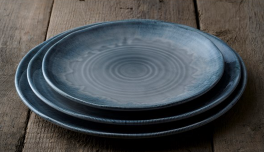 13 stk. Dudson Harvest Flux flad tallerken uden fane, grå, ø16,4 cm