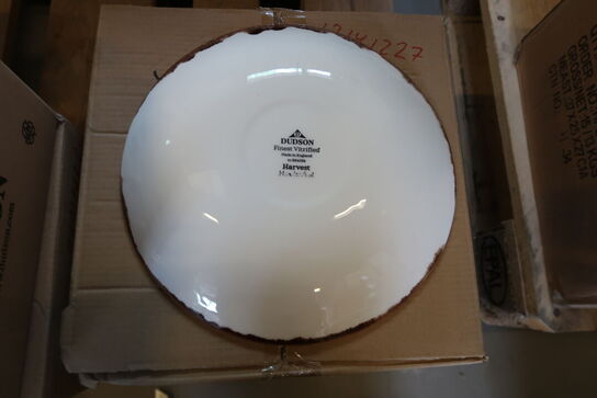16 stk. Dudson Harvest Mediterranean skål, brun, 135 cl, ø28 cm