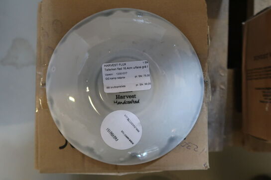 13 stk. Dudson Harvest Flux flad tallerken uden fane, grå, ø16,4 cm