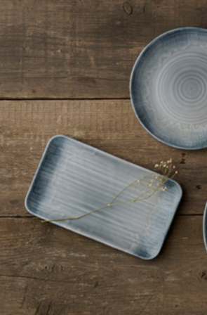 43 stk. Dudson Harvest Flux fad, grå, 27 x 16 cm