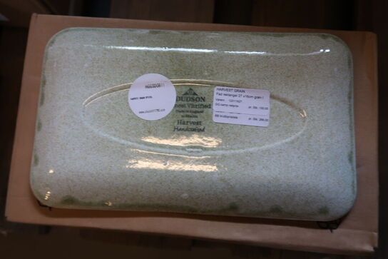 18 stk. Dudson Harvest Grain fad, grøn, 27 x 16 cm