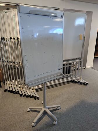 Whiteboard på hjul