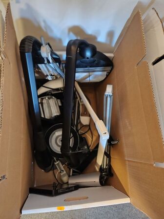 Fire kasser bordlamper, assorterede