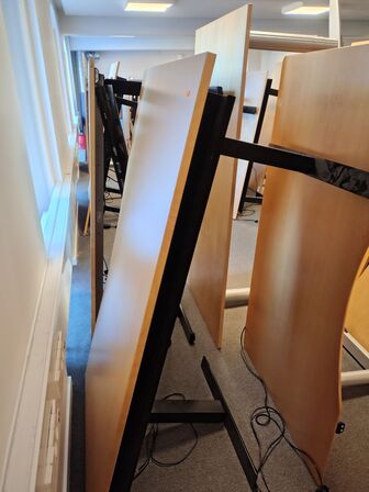 Fire hæve/sænkeborde assorterede