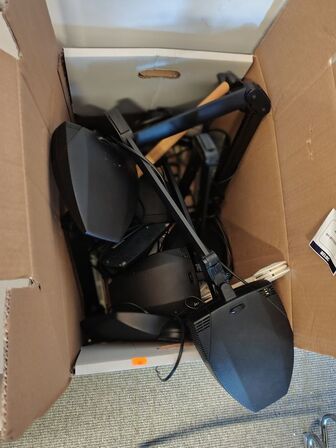 Fire kasser bordlamper, assorterede