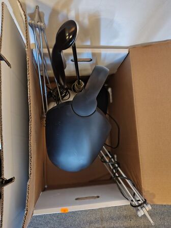 Fire kasser bordlamper, assorterede