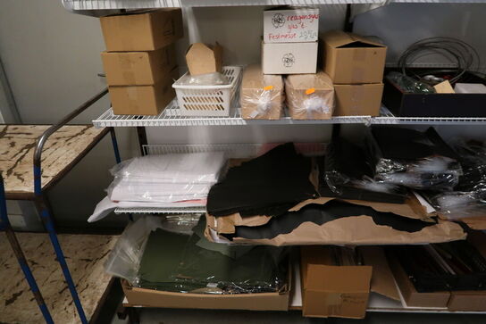 Div. Pakkematerialer, pyntegestande, dele til dekorationer m.m.