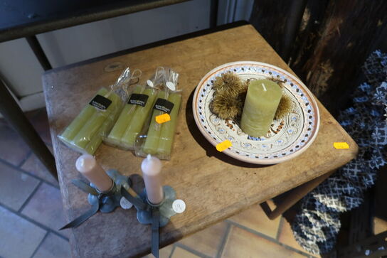 Div. Stearinlys, dekorationer m.m.