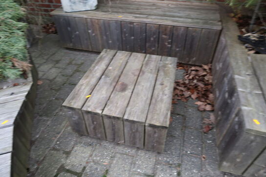 Liggestol samt bænkmoduler