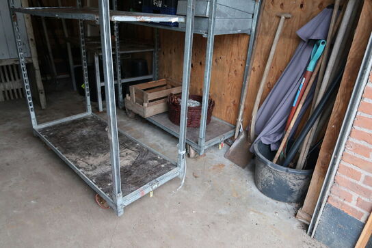 Div. Butiksinventar, reoler, skab, vogne m.m.