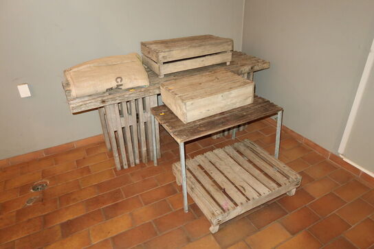 Trallebænk samt trækasser